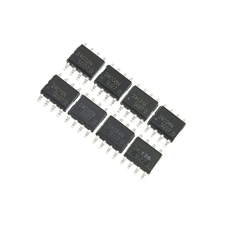 10 sztuk/partia AT24C01 AT24C02 AT24C04 AT24C08 AT24C16 AT24C32 AT24C64 SOP8 DIP8 pamięci Chipset nowy oryginalny dobrej jakości