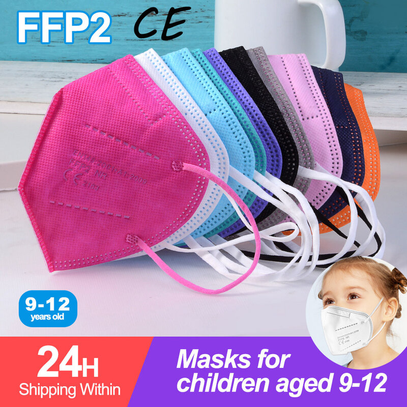 Masques FFP2 pour enfants, réutilisables, kn95, FPP2, pour enfants, ce