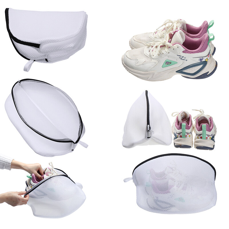 42x24cm poliéster sacos de lavanderia para sapatos roupa interior meias roupas sacos de lavagem tênis sapatos protetor prático
