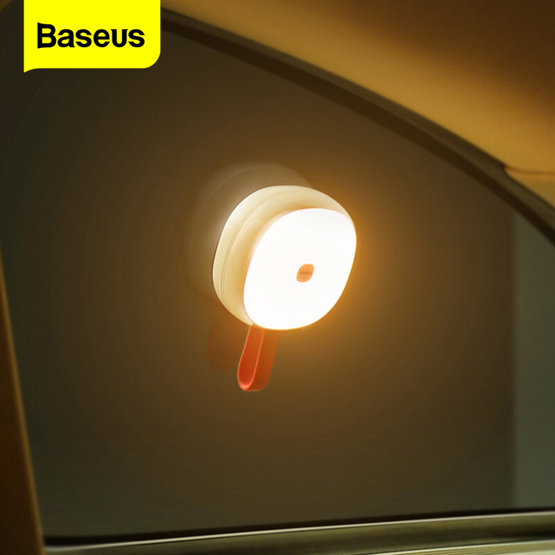 Baseus Portable Solar Night Light Reading Lamp for Car / Home Lanterns Magnet Small Car Emergency Light Rechargeable Nightlight