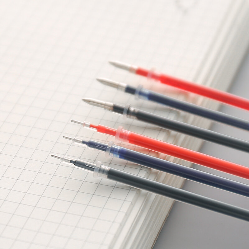 Pen Refill Set Blauw Rode Inkt Balpen Bullet Tip 0.5Mm School & Kantoor Levert Briefpapier