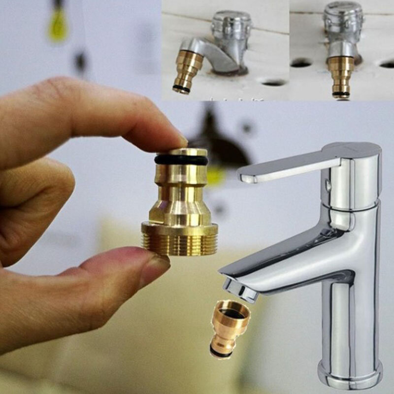 Adaptadores de conexão de cobre da máquina interface de conversão de água torneira acessórios totalmente cobre conector da bacia de lavagem de carro tubulação de água