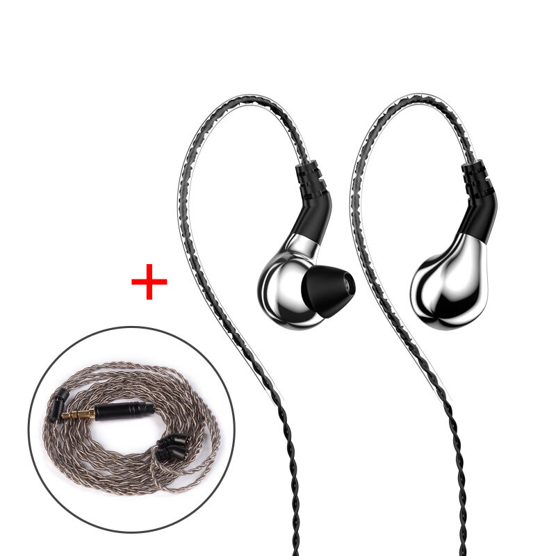 BLON – écouteurs intra-auriculaires à diaphragme en carbone 10mm, casque d'écoute HIFI DJ Sport, oreillettes détachables, câble AK à 2 broches