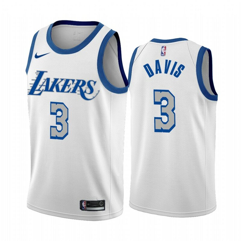 2021ชาย Los Angeles Lakers LeBron James Anthony Davis เมือง Kobe Bryant Jersey สีขาว