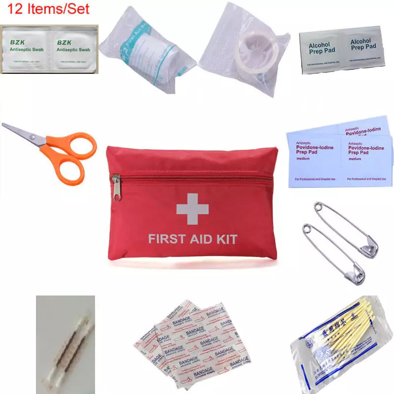 Bolsa portátil para exteriores, Kit de primeros auxilios familiar para personas a prueba de agua, para supervivencia de emergencia, tratamiento médico en viajes, Camping y senderismo
