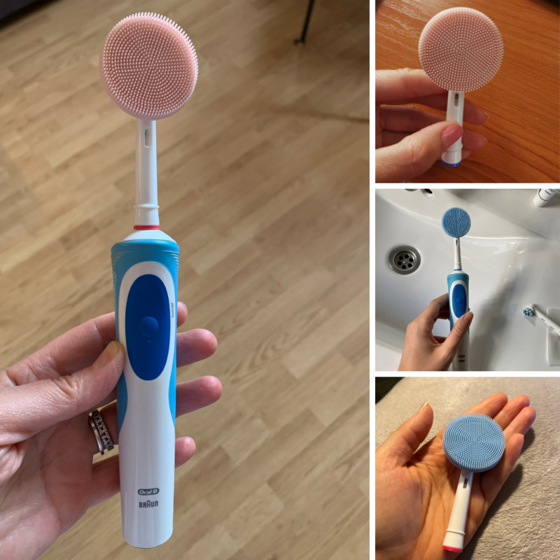 Escova de dente elétrica para reposição, escova de dentes para limpeza facial, ferramenta elétrica para cuidados com a pele e rosto