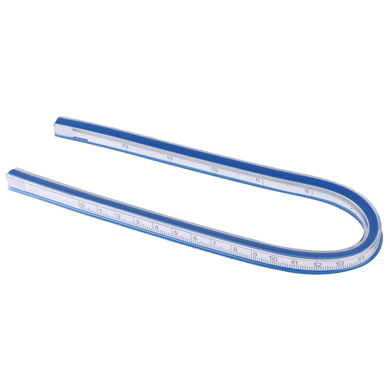 Regla curva Flexible de 1 pieza, herramienta de dibujo, cinta métrica de plástico suave, 30cm
