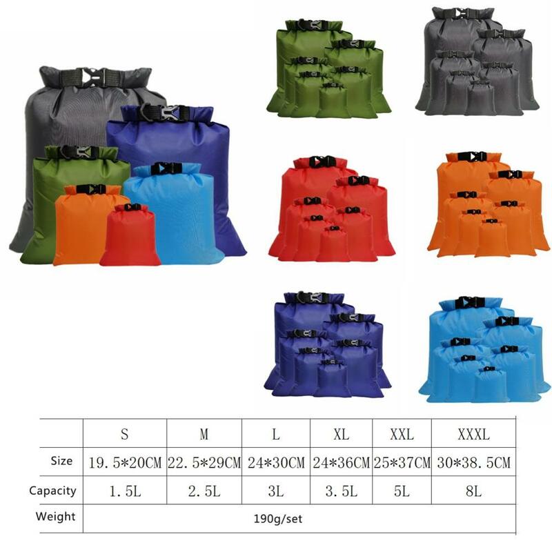 1,5 L 2,5 L 3L 3,5 L 5L 8L 6PCS Wasserdichte Dry Bag Pack Sack Schwimmen Rafting Kajak Fluss trekking Schwimm Segeln