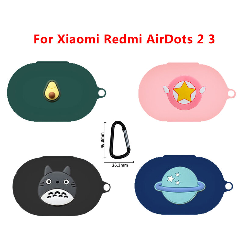 For Redmi Airdots3 Silicone Earphone Case for Xiaomi MI Redmi AirDots Cover TWS Bluetooth Earphone Wireless Headset Shell