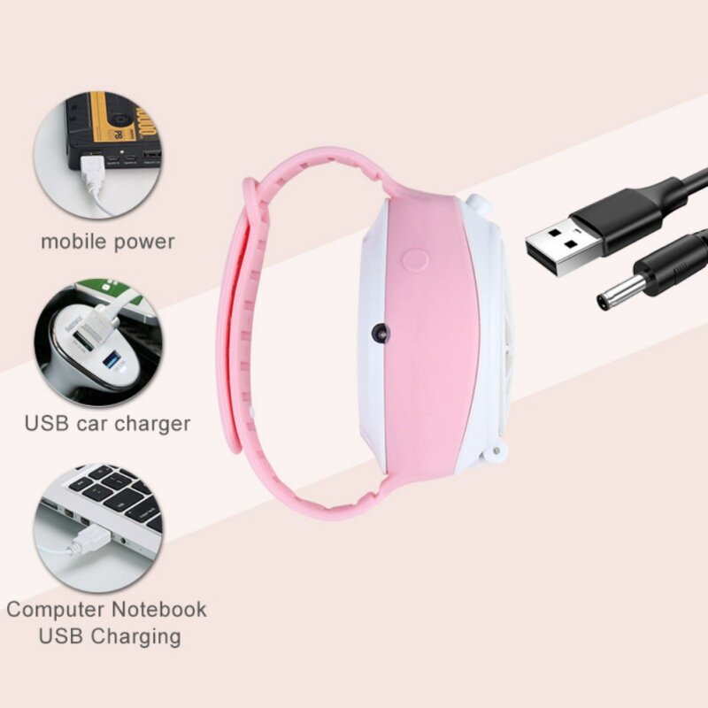 Nuevo USB Mini carga perezoso pequeño ventilador creativa plegable de los niños de moda regalos ajustable tres engranajes