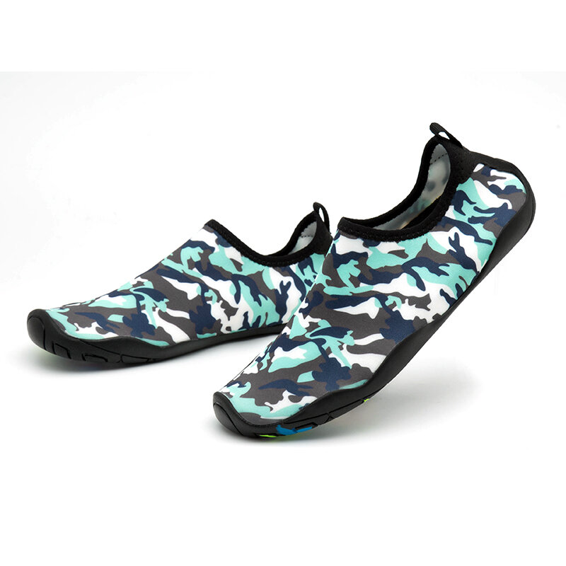 Liebhaber Camo Blau Aqua Schuhe Frauen Atmungsaktive Slip auf Yoga Schuhe Männer Schwimmen Angeln Upstream Strand Wasser Schuhe Plus Größe