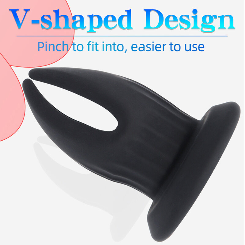 Hollow Butt Plug with Insert V-shaped Enema Speculum Anal Plug Dildo Vagina Anal Dilator Prostata Massager Adult Sex Toys