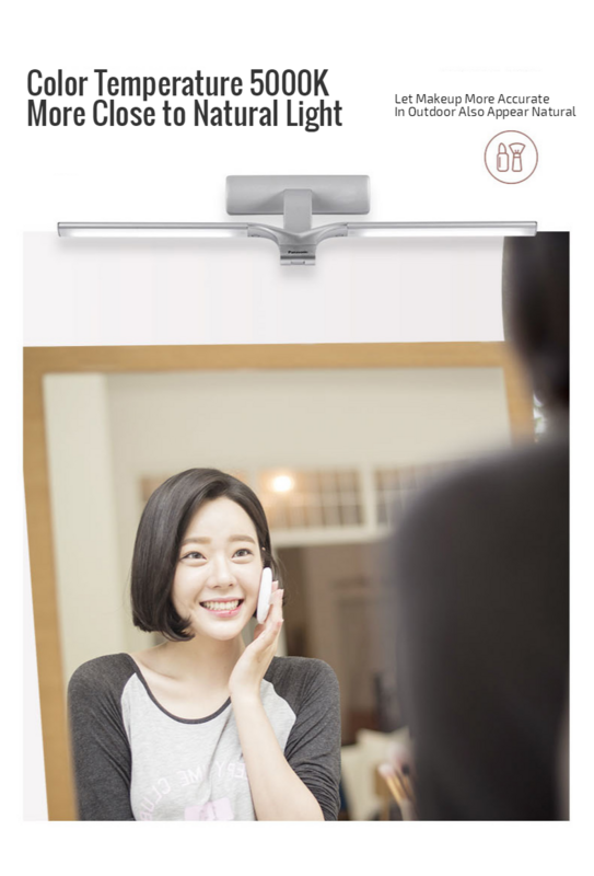Panasonic-Luz LED frontal moderna para espejo de baño, lámpara de pared de maquillaje ligero, accesorios de iluminación para tocador