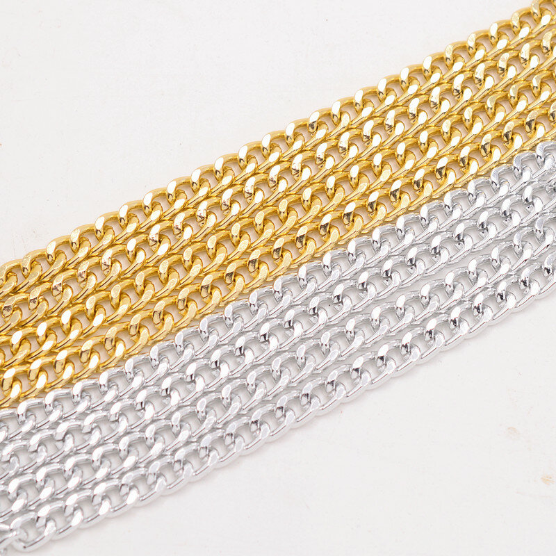 Sangle de chaîne en métal or pour sac à main 40-160cm, en aluminium, accessoires de rechange pour bricolage
