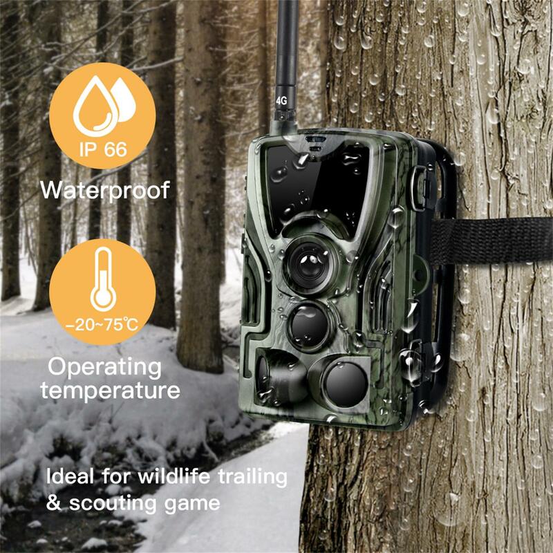 Cámara inalámbrica de vigilancia infrarroja para caza, dispositivo de seguimiento de vida salvaje, con visión nocturna, 20mp, 1080p, 0,3 segundos, 4g, Mms