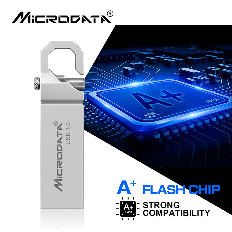 Unidad flash usb 3,0 de alta calidad, 128GB, 64GB, 32GB, 16GB, tarjeta de Metal, unidad de memoria, disco u