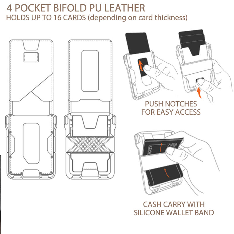 Чехол-кошелек мужской, с RFID-защитой от кражи, 2020, держатель для карт, из искусственной кожи