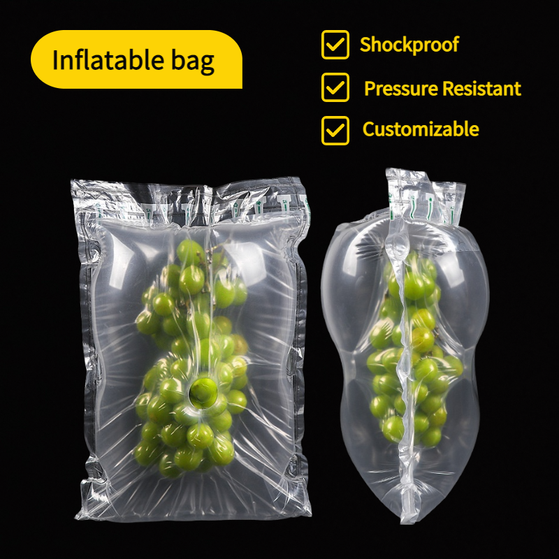 Bolsas inflables de transporte para embalaje de uvas, bolsas de embalaje de fruta con amortiguación anticaída, bolsa protectora de burbujas