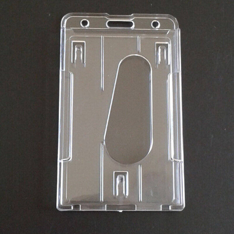 Card & ID Holders Hot Sale Double Card Holder Acrylic Plastic  ID Badge Card Case Business Card Case
