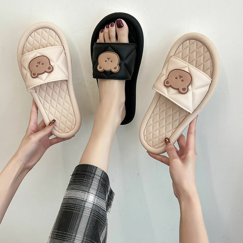 Home soft sole light slippers Indoor bathing non-slip quick-drying shoes Wear hard-wearing beach sandals outside Flip flops