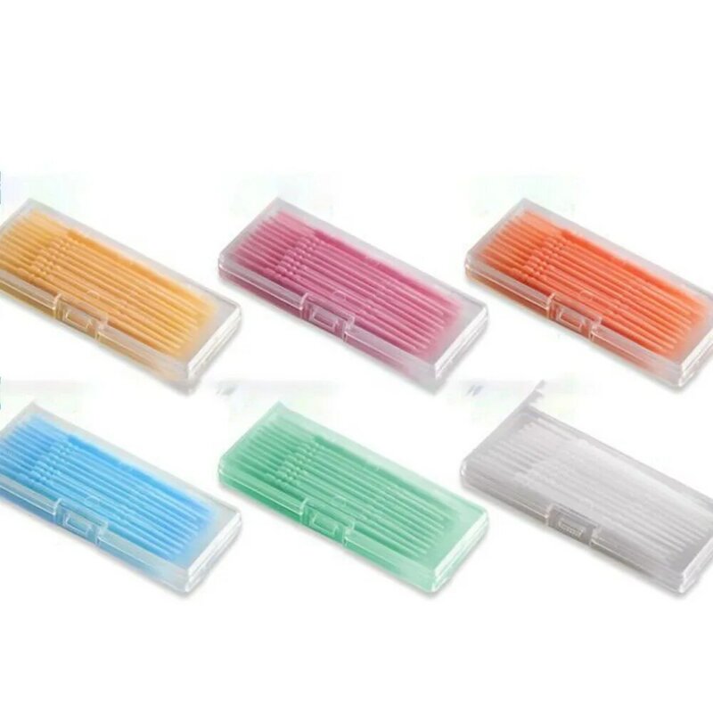 40 PCS/SET Portable Ukuran Gigi Plastik Benang Kebersihan Gigi Floss Interdental Tusuk Gigi Sehat untuk Membersihkan Gigi Perawatan Mulut