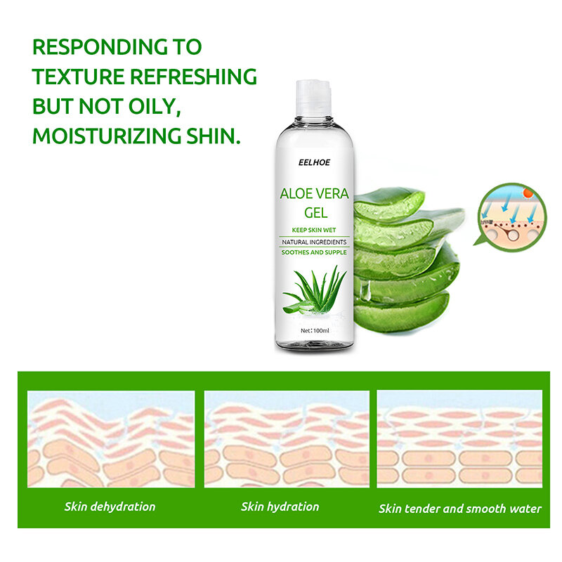 Gel de Aloe Vera hidratante para el cuidado de la piel, 30/50ml, crema hidratante para el cuidado de la piel, después de lociones solares, TSLM1