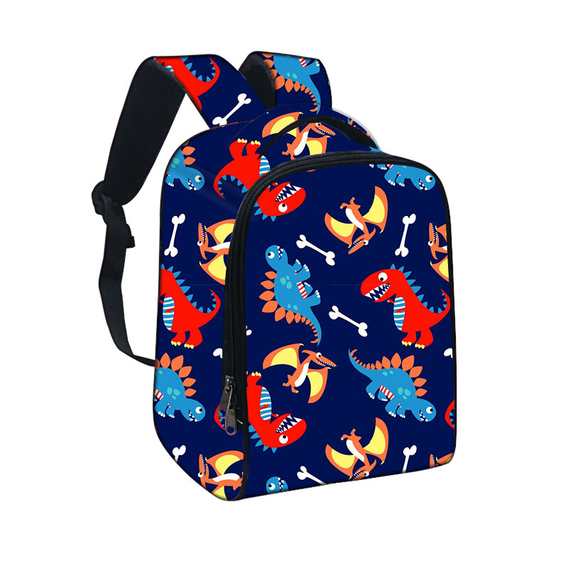 Cartoon Animal Cute plecak z nadrukiem dinozaura plecak dla dzieci torby szkolne małe zwierzę wzór Bookbag dla dzieci duża pojemność plecak prezent