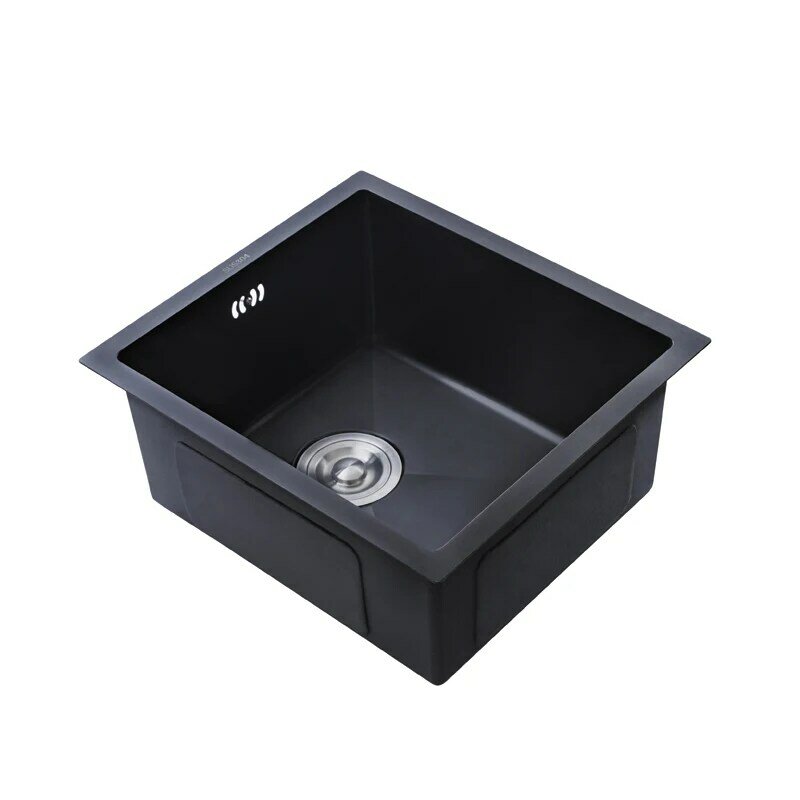 304Stainless Steel Kitchen Balcony Mini Small Wash Basin Wash Basin Undermount Single Bowl Black Counter Small Sink Single Slot