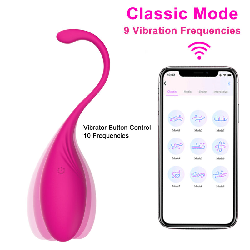 Huevo vibrador inalámbrico con Control por aplicación para mujer, consolador con Bluetooth, bragas portátiles, vibrador para punto G, bola Vaginal, Juguetes sexuales