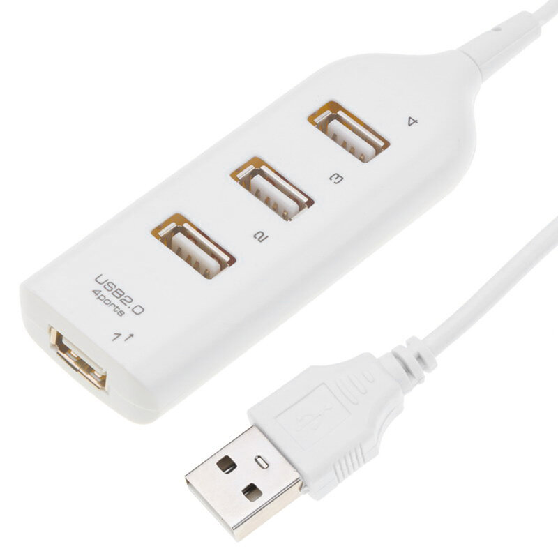 Multi USB Hub 5Mbps séparateur USB 2.0 haute vitesse, adaptateur d'extension de puissance Durable et pratique multifonctionnel classique 4 en 1