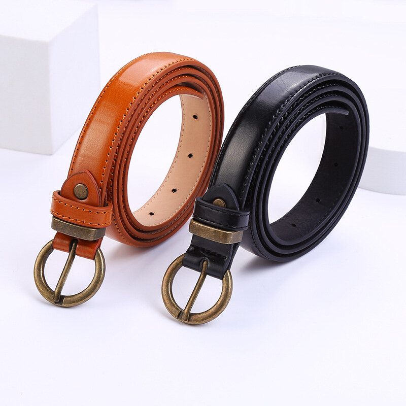 Cinturón de marca de lujo para mujer, cinturón de diseñador de cuero de alta calidad, hebilla de aleación de moda, cinturones de vestir para vaqueros para niña