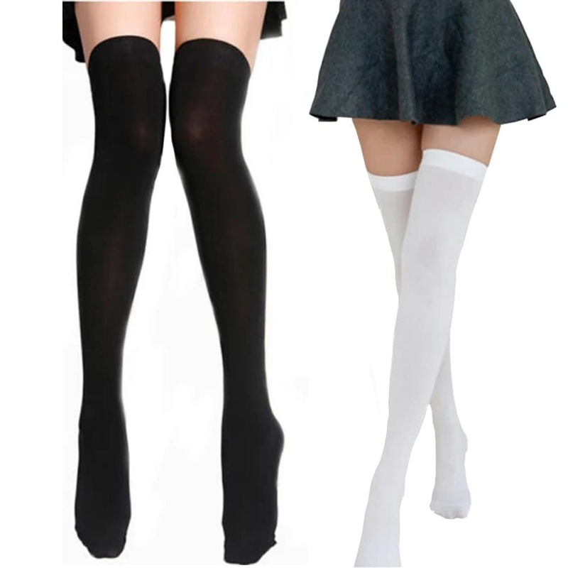 Nylon High Knee Socks Women's Thigh High Stockings Over Knee Stockings for Girls Ladies Long Sexy Stocking