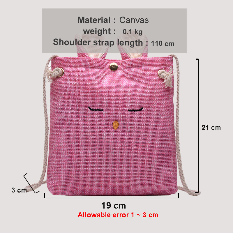 Saco de telefone celular 2021 kawaii bolsa all-match crossbody saco de moda dos desenhos animados coelho lona bonito barato bolsa feminina com frete grátis