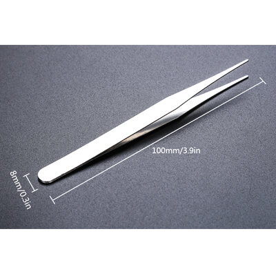 1Pcs/Lot Curved Stainless Steel Tweezers Standard Type Low Pitched Tip Pick-up Tools Hand Clip Nipper For Crystal Jewelry