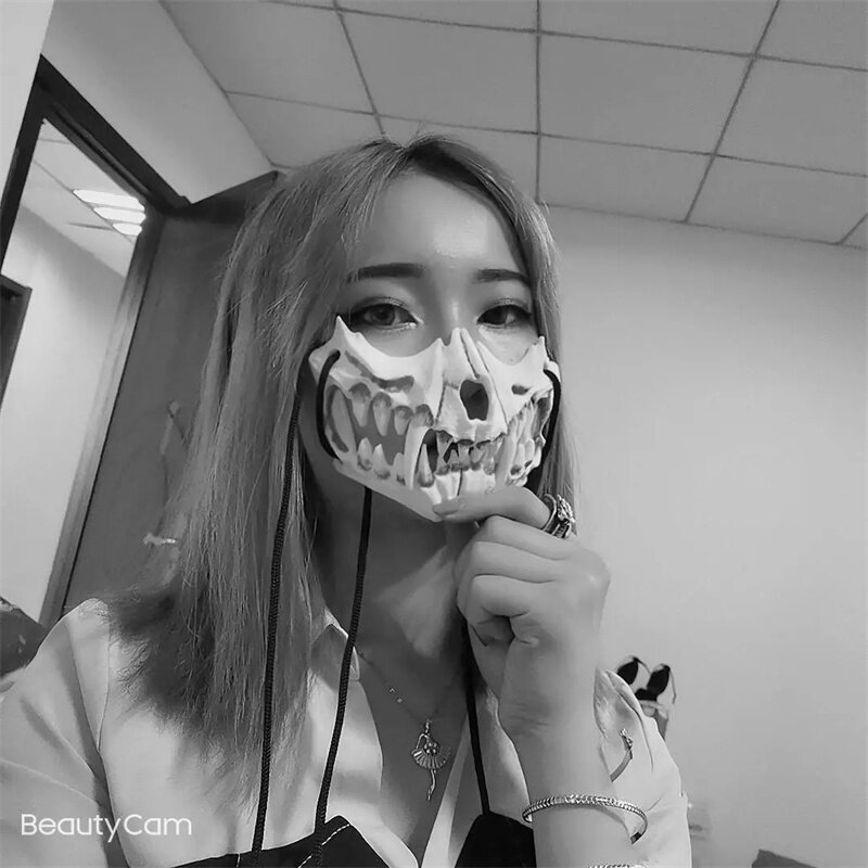 Japońskie Anime smok bóg szkielet maska żywiczna Halloween smok bóg tygrys Yaksha maska Tengu Party przebranie na karnawał Prop