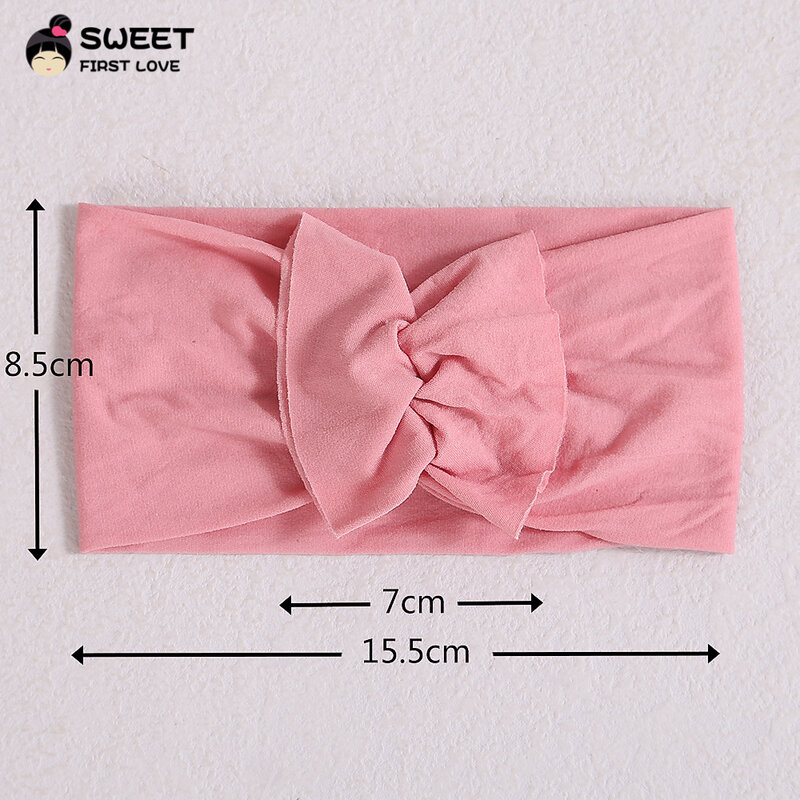 Nylon Wide Turban Bow Knot Headband Super Soft Seamless Hair Band Elastic Headwrap For Baby Toddler Hair Accessories For Girl