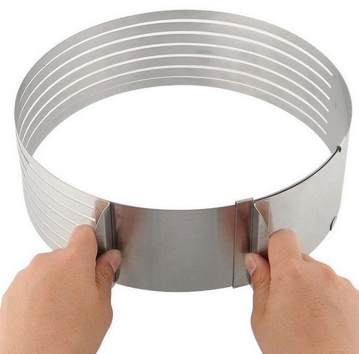 Adjustable Mousse Ring 3D Round Cake Molds Layered Cake Slicer Cutter Stainless Steel Baking Moulds Dessert Cake Decorating Tool