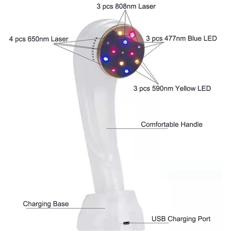 Multifungsi 3 Warna Genggam Berguna Menyembuhkan Nyeri Laser Dingin Tingkat Rendah Laser Manusia dan Hewan