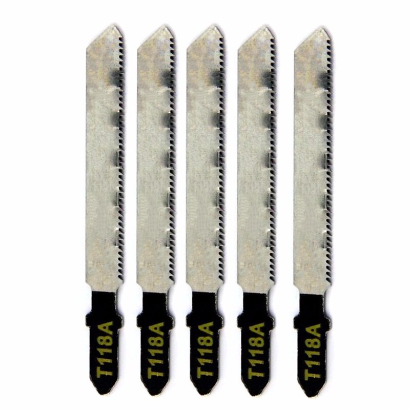 5pcs T118A HCS Curved Jigsaw Blades For Metal Cutting 77mm Length 1.0-3.0mm