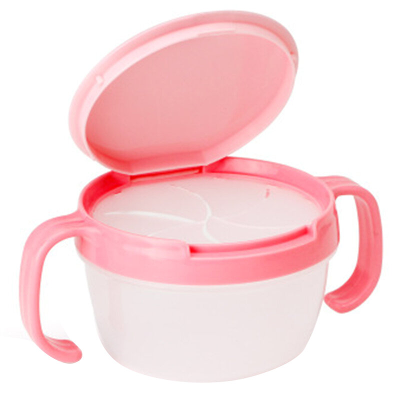 Baby Kinder Kunststoff Snack Catcher Doppel Griff Snack Tasse Glas Schüssel Spill-Proof Kekse Container Box Snacks Lagerung Box #20