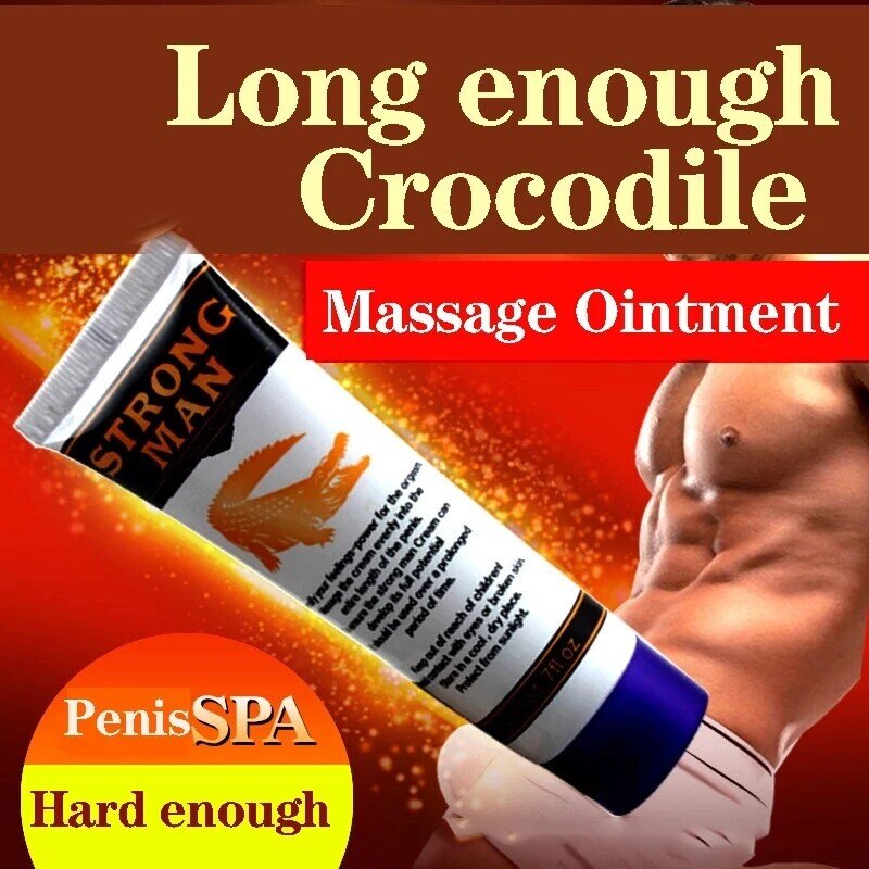 Strong Man-Crema para agrandar el pene XXL, miembro grande, extensor de pene, potenciador de la erección, aumento del crecimiento, aceite afrodisíaco Viagra