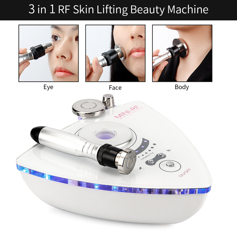 3 In1 RF Tripolar Slimming เครื่องกำจัดคู่คางอุปกรณ์ความงาม Eye Anti Wrinkle Whitening Skin Care เครื่องมือ