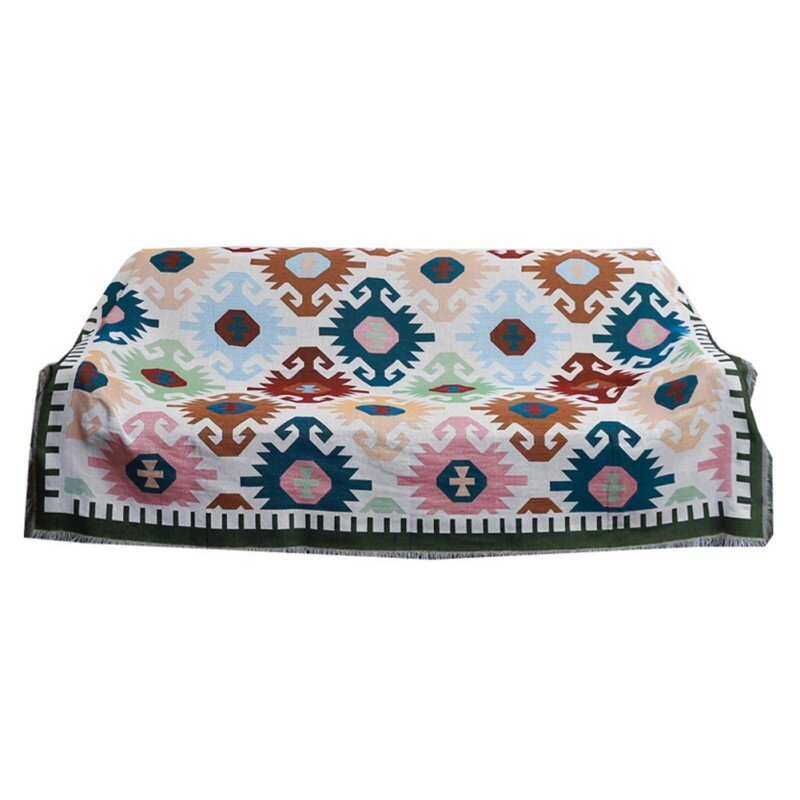 Couverture de canapé à motif géométrique en polyester finement tissé, lavable en machine, douce et chaude