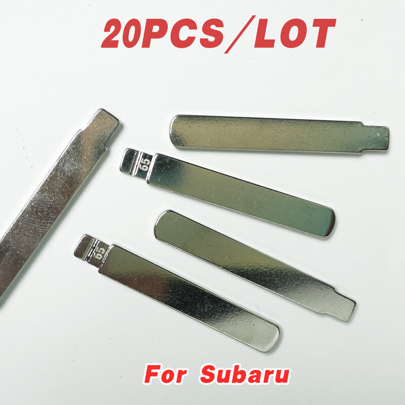20 sztuk/partia metalowe puste Uncut odwróć #65 KD zdalnego klucza typu ostrza dla Subaru XV Legacy Forester Repalcement część nr 65 ostrze