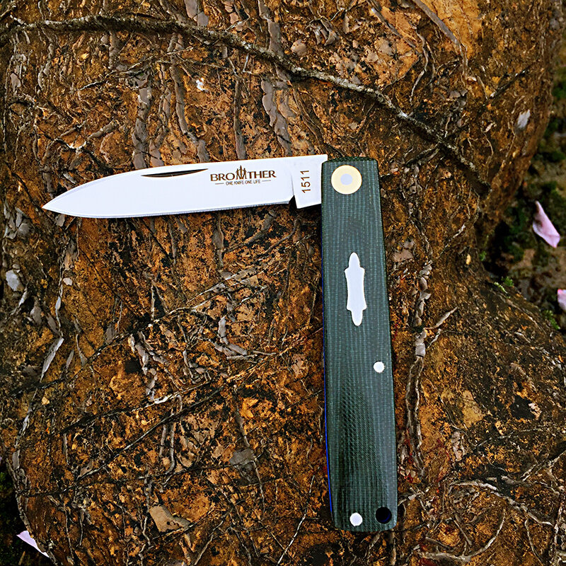 [Brother 1511 micarte] faca de bolso deslizante, facas dobráveis modernas, tradicionais de aço vg10, coleção de ferramentas edc táticas