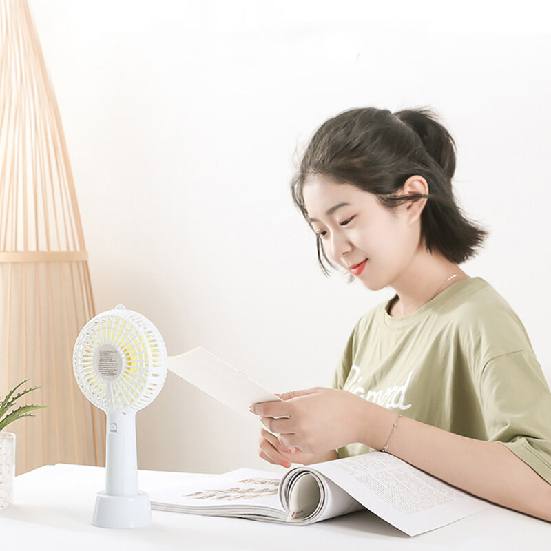Ventilador de mão mini portátil usb carregamento ventilador estudante escritório desktop ventilador verão dissipação de calor fresco viagem mão-cranked fan