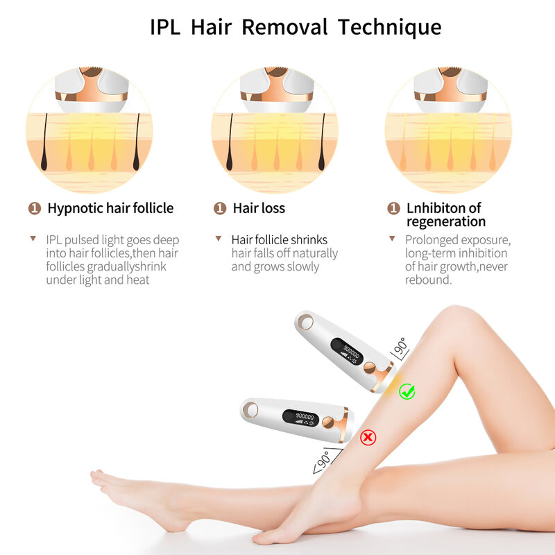 Depilador a laser ipl depilador permanente remoção do cabelo 999999 flash touch corpo perna biquíni trimmer fotodepilador para mulher creamskin