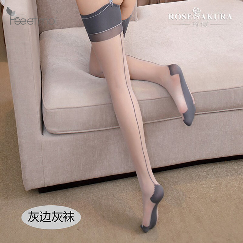 SAROOSY Collection Multi-color Patchwork Sexy Scoks Stockings for Women Oil Shinny Bright Color Line From Thigh To Soles
