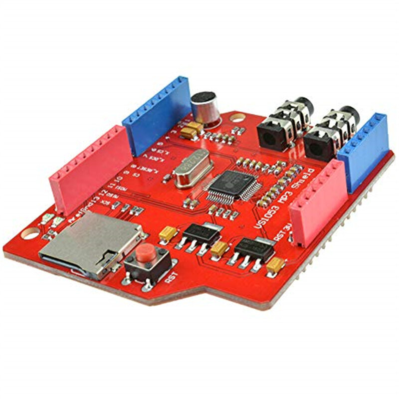 VS1053 VS1053B สเตอริโอ MP3 Player Shield บันทึกถอดรหัสบอร์ดพัฒนาโมดูล TF Card สำหรับ Arduino UNO R3 one