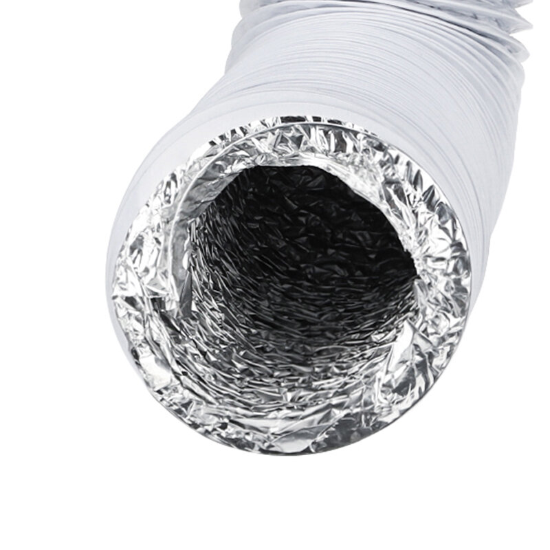Tuyau flexible en aluminium pour climatiseur portable, tuyau flexible pour hotte de cuisine, conduit de ventilation, diamètre 1.5mm, 100-8m